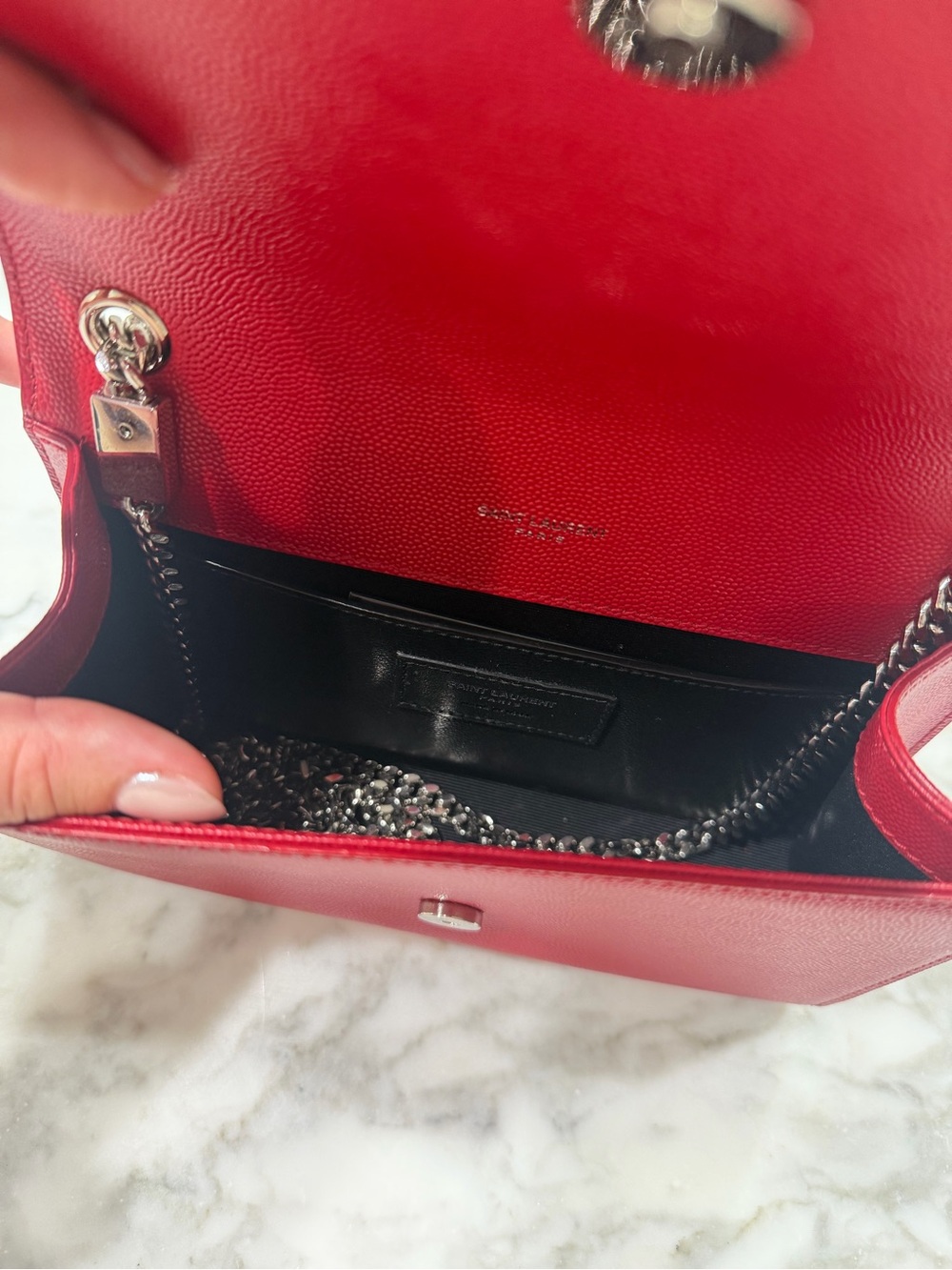 Saint Laurent YSL Kate red leather mini WOC - Picture 4 of 8